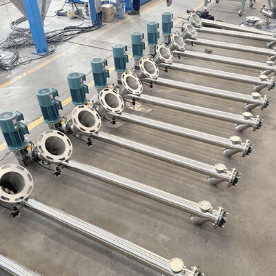 Auger Screw Conveyor designed for material flow in industrial production processes moving powders granules and small blocks smoothly