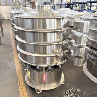 Vibratory Screening Machine Featuring Three Dimensional Motion Trajectory for Screening of Granular and Powdered Materials